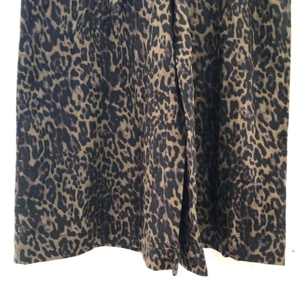 Banana Republic Womens Linen Blend Leopard Jumpsuit Size 0 - Picture 7 of 13